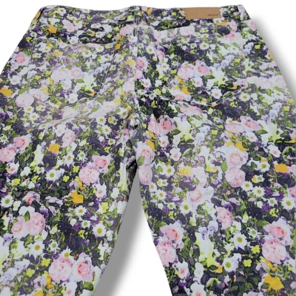 Madewell Jeans Size 29 30x28 Madewell Skinny Skinny Ankle Jeans  Stretch Floral - Picture 4 of 7